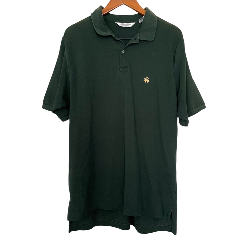 Vintage Brooks Brothers Golden Fleece Green Short Sleeve Polo Shirt Men’s Large